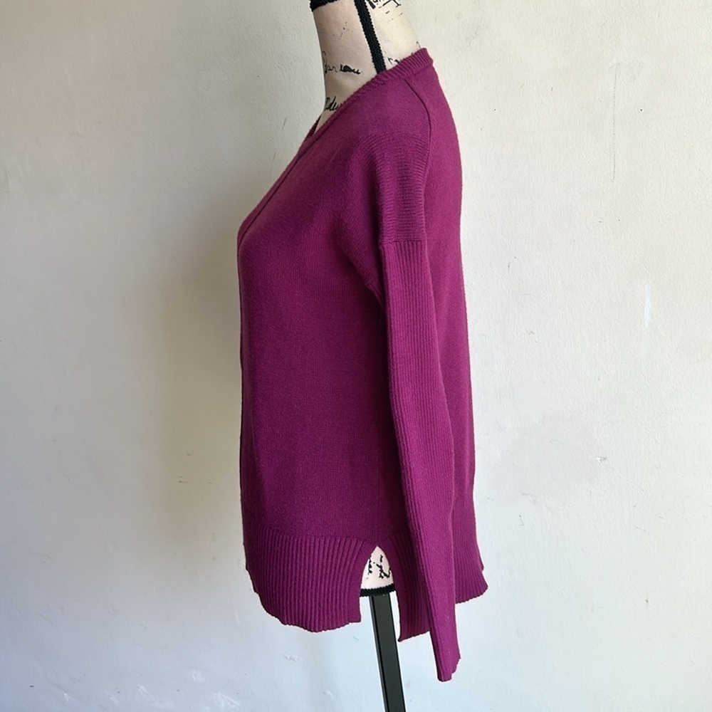 Lilly Pulitzer Long Sleeve Crewneck Maroon Sweater Side XXS - Picture 6 of 11